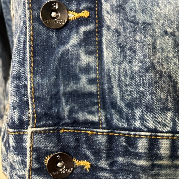 NWOT SOUTHPOLE Distressed Blue Denim Jacket - Picture 9 of 11